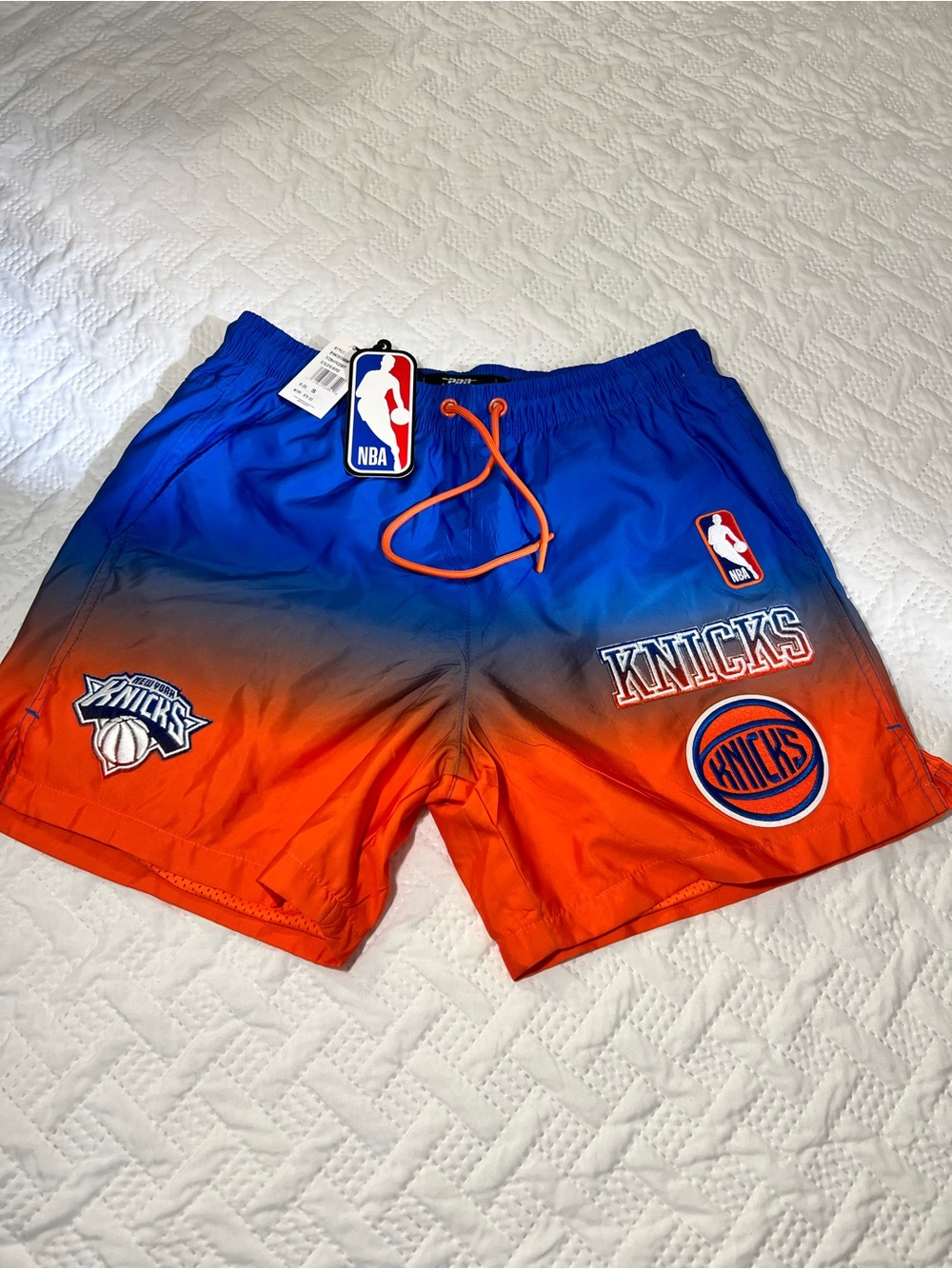 New York Knicks Gradient Blue & Orange Men's Swim Shorts Size S